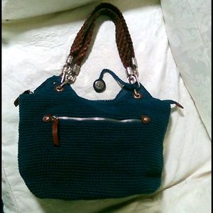 Vintage The Sak Indigo crochet bag